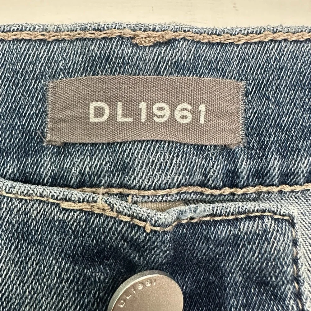 DL1961 Bridget Boot Jeans Actual sz 24 26x31 High Rise Blue Instasculpt Flare